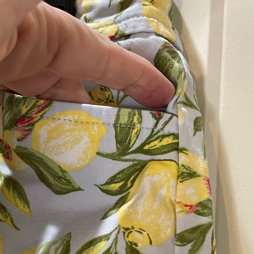 Talbots Lemon Print Women Shorts with Stretch Size 10 - Picture 3 of 8